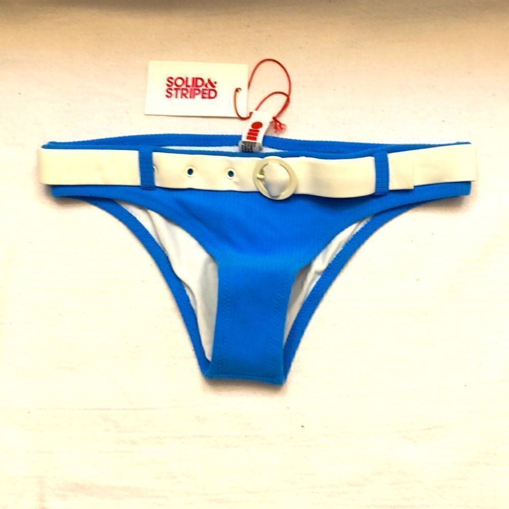 Solid & Striped the Rachel azure belt bikini bottom size XS
